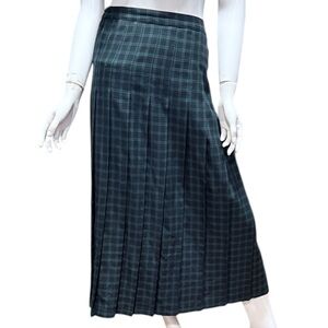 Requirements Dark Plaid A-Line Skirt